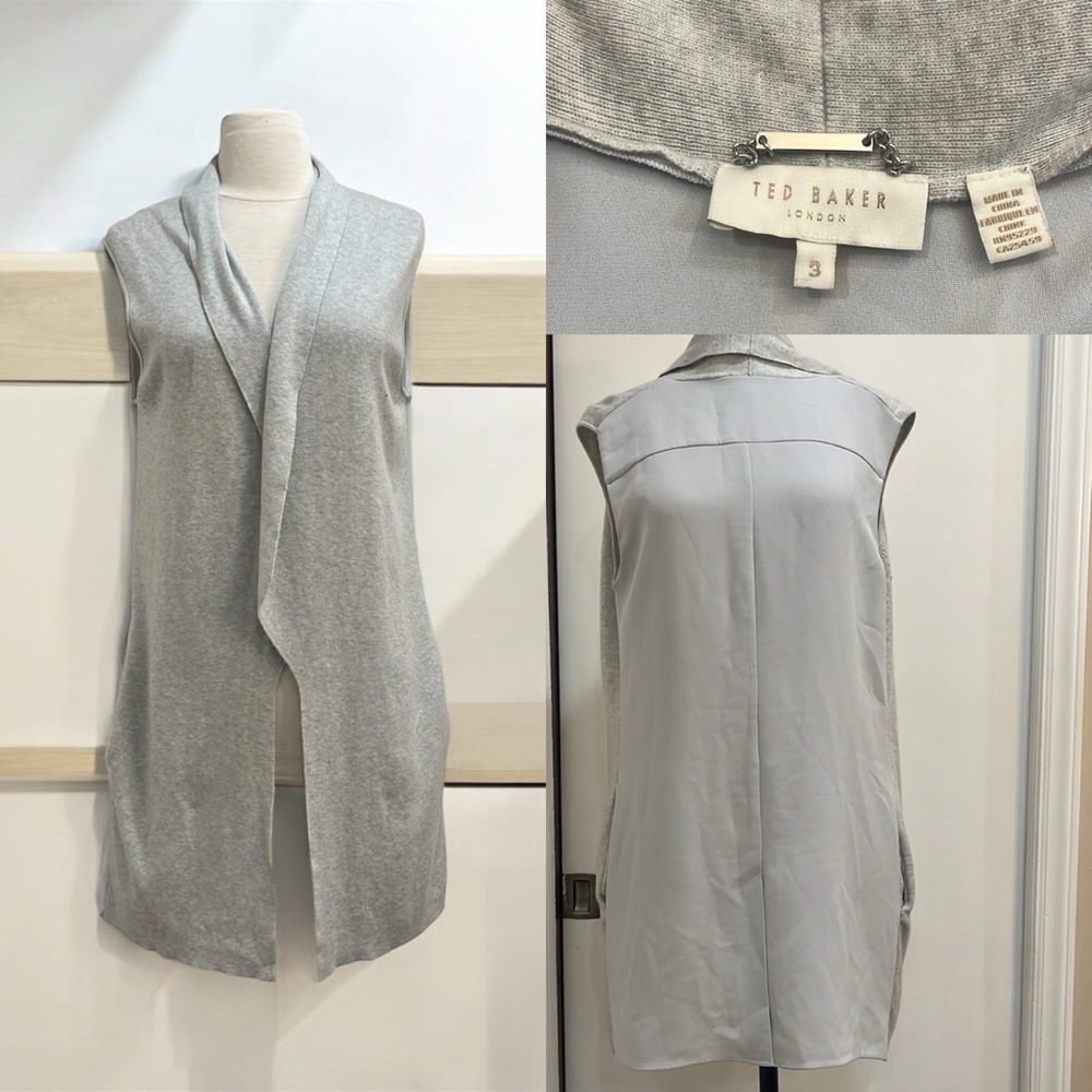 Ted Baker Gray Sleeveless Vest